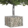 vidaXL Gabion h&aelig;kka&eth; r&uacute;m Silfur 60 x 60 x 40 cm Galvaniserad st&aacute;l