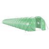vidaXL Gr&oacute;&eth;urh&uacute;s me&eth; St&aacute;lgrind Gr&aelig;nt 72 m&sup2; 24x3x2 m