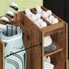 vidaXL Golf skápur með hjól Einlita Gamalt timbur 65 x 45 x 98 cm