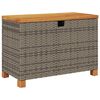 vidaXL Gar&eth;geymslukassi Gr&aacute;r 80x40x48 cm P&oacute;l&yacute;rattan Akas&iacute;uvi&eth;ur