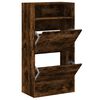 vidaXL Sk&oacute;sk&aacute;pur Reykt&oacute;na Eikarlitur 60x34x116 cm Samsettur Vi&eth;ur
