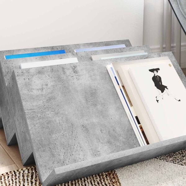 vidaXL T&iacute;marit Hillur me&eth; hillu Steinsteypa gr&aacute; 65 x 53 x 28,5 cm