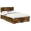 vidaXL Ramsv&iacute;k me&eth; h&ouml;fu&eth;gafl Rau&eth;-eik 135 x 190 cm Samsettur vi&eth;ur