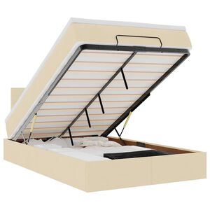 vidaXL Ottoman r&uacute;m me&eth; d&yacute;nukremi 140x190 cm Efni