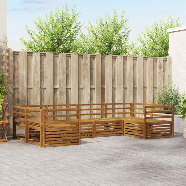 vidaXL S&oacute;fasett 6 pcs N&aacute;tt&uacute;rulegur Hrein akas&iacute;utr&eacute;