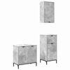 vidaXL Ba&eth;herbergismublasett me&eth; hur&eth; 3 pcs Steypugr&aacute;r Samsettur vi&eth;ur