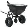 vidaXL Handkn&uacute;inn Saltdreifari &uacute;r PVC og St&aacute;li 125x74x79 cm 45 L