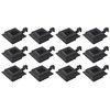 vidaXL &Uacute;tis&oacute;larlampar 12 stk. LED Ferningslaga 12 cm Svartir
