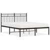 vidaXL R&uacute;mgrind &uacute;r M&aacute;lmi &aacute;n D&yacute;nu me&eth; H&ouml;f&eth;agafli Sv&ouml;rt 140x190 cm