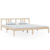 vidaXL R&uacute;mgrind Gegnheill Vi&eth;ur 180x200 cm Super King