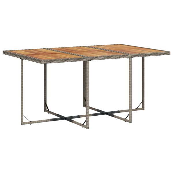 vidaXL 7 Parta Gar&eth;h&uacute;sgagnasett me&eth; Sessum Gr&aacute;tt P&oacute;l&yacute;rattan