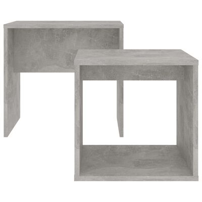 802889 vidaXL Coffee Table Set Concrete Grey 48x30x45 cm Chipboard