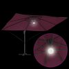 vidaXL Cantilever Roma Parasol Rautt og svart 352 x 251 x 265 cm