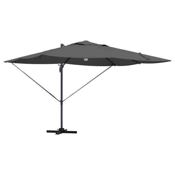 vidaXL Cantilever Roma Parasol Antrasít og svart 352 x 251 x 265 cm