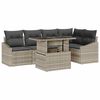 vidaXL Gar&eth;s&oacute;fa sett me&eth; p&uacute;&eth;i me&eth; geymslu 6 pcs Lj&oacute;sgr&aacute;tt