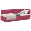 vidaXL Hornr&uacute;m ramma me&eth; h&ouml;fu&eth;gafl V&iacute;nrau&eth;ur 80 cm x 200 cm Flauel