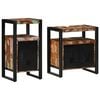 vidaXL Ba&eth;herbergismublasett 2 pcs Br&uacute;nn Solid endurn&yacute;ttur vi&eth;ur