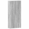 vidaXL Sk&oacute;knask&aacute;pur me&eth; hillu Gr&aacute;r 80 x 35.5 x 180 cm Samsettur vi&eth;ur