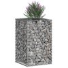 vidaXL Gabion h&aelig;kka&eth; r&uacute;m Silfur 50 x 50 x 80 cm Galvaniserad st&aacute;l