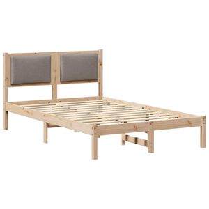 vidaXL Ramsv&iacute;k me&eth; h&ouml;fu&eth;gafl M&oacute;gr&aacute;r 120 x 190 cm Solid furuhikk