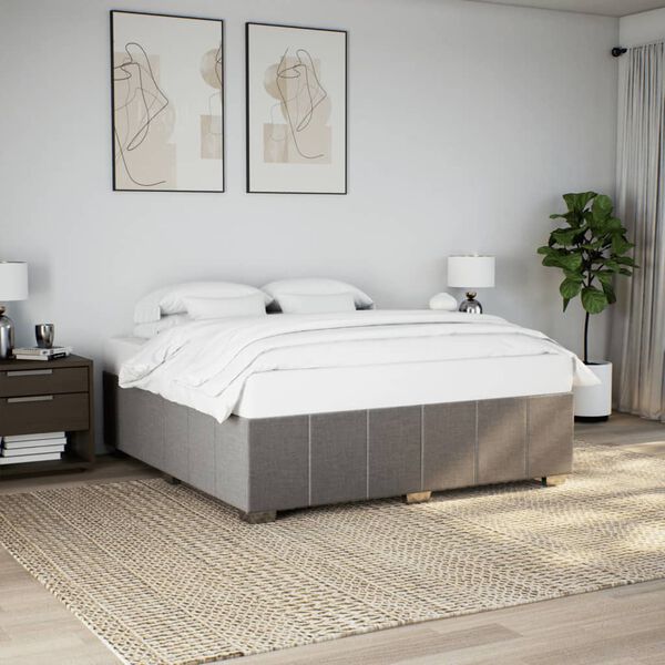 vidaXL R&uacute;mgrind &aacute;n D&yacute;nu Taupe 200x200 cm Tau&aacute;kl&aelig;&eth;i