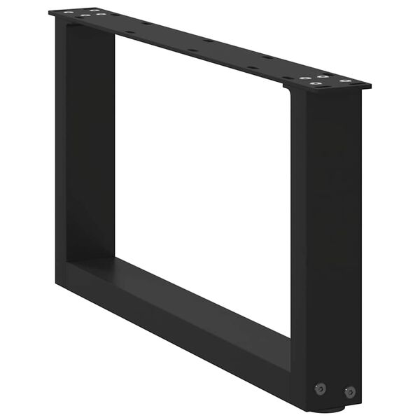 vidaXL s&oacute;fabor&eth;sf&aelig;tur U-laga 2 stk. svart 70x(30-31) cm st&aacute;l