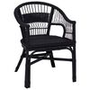 vidaXL H&aelig;gt a&eth; ra&eth;a st&oacute;l Svartur 60 x 60 x 81 cm Rattan