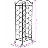 vidaXL Vínrekki fyrir 21 Flöskur Járn