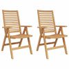 vidaXL St&oacute;ll 2 pcs Br&uacute;nn 64.5 x 52 x 108 cm Solid teak vi&eth;ur