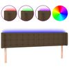 vidaXL LED h&ouml;fu&eth;gafl D&ouml;kkbr&uacute;nt 163x16x78/88 cm Efni