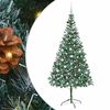 vidaXL Gervi j&oacute;latr&eacute; me&eth; 300 LED me&eth; standi Gr&aelig;nn 210 cm PVC og St&aacute;l