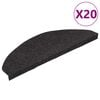 vidaXL Stigamottur Sj&aacute;lfl&iacute;mandi 20 stk Svartar 65x22,5x3,5 cm