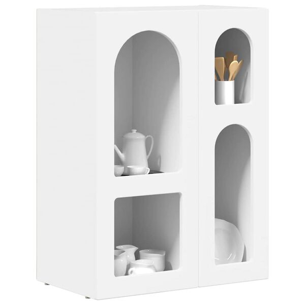 vidaXL Vi&eth;beinteyfla Hv&iacute;tt 59 x 35 x 80.5 cm Samsettur vi&eth;ur