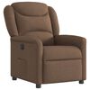vidaXL Electric Recliner st&oacute;ll Br&uacute;nt efni