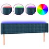 vidaXL LED H&ouml;f&eth;agafl D&ouml;kkbl&aacute;tt 203x16x78/88 cm Flauel