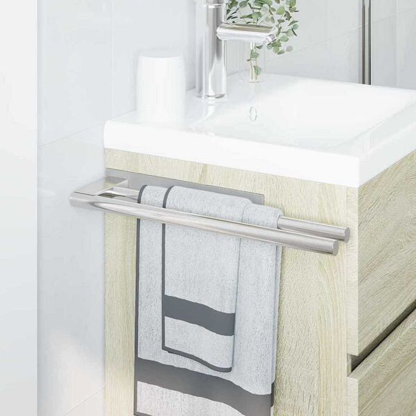 vidaXL Handklæðahengir Silfur 40 x 9 x 4 cm stainless steel