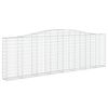 vidaXL Bogadreginn Grj&oacute;tkassi 400x30x120/140 cm Sinkh&uacute;&eth;a&eth; J&aacute;rn
