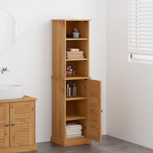 vidaXL Ba&eth;herbergismublasett me&eth; hur&eth; VIGO 2 pcs Br&uacute;nn og hunangsbr&uacute;nn