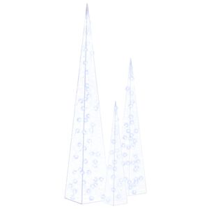 vidaXL Akr&yacute;l LED Lj&oacute;skeilusett til Skrauts Bl&aacute;tt 60/90/120 cm