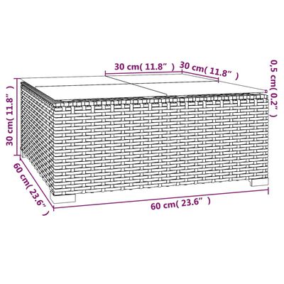 vidaXL 11 hluta Garðhúsgagnasett með Sessum Pólýrattan Grátt