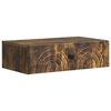 vidaXL Veggfestu hli&eth;artafla Reyktur eikarlitur 59 x 34,5 x 17 cm