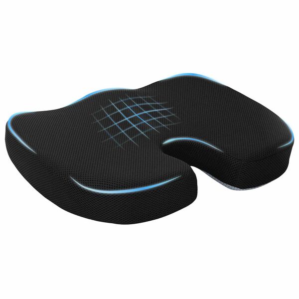 vidaXL Sessur Einfarbigur Svart 47 x 36,5 x 8 cm Minnisskum