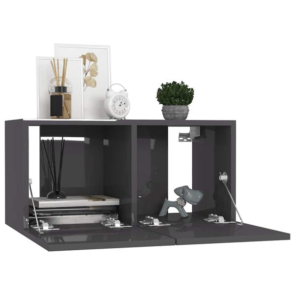 vidaXL 7 hluta Sj&oacute;nvarpssk&aacute;pasett H&aacute;glans Gr&aacute;r Samsettur Vi&eth;ur