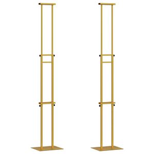 vidaXL S&yacute;ningarskj&aacute;r 2 pcs gold 30 x 23,5 x 210 cm St&aacute;l