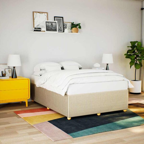 vidaXL R&uacute;mgrind &aacute;n D&yacute;nu Rj&oacute;mahv&iacute;tur 160x200 cm Text&iacute;lefni