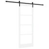 vidaXL Rennidyr ORKDAL Hv&iacute;tt 83 x 211 cm Gegnheil fura og gler