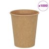 vidaXL Papp&iacute;rs kaffibollar 1000 stk 8oz 200ml Br&uacute;nn