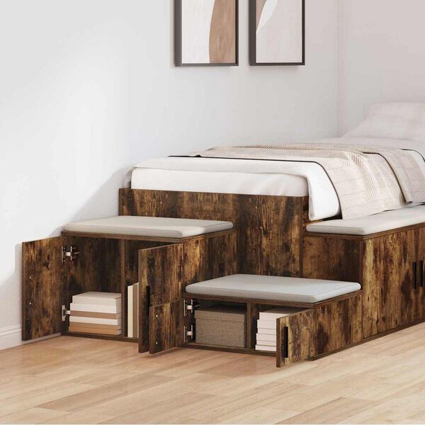 vidaXL Geymsluskápur 2 pcs Rauð-eik 108 x 41 x 40 cm Samsettur viður