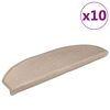 vidaXL Stigamottur 10 stk 65x24x4 cm Taupe h&aacute;lfhringlaga st&oacute;rar