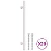 vidaXL Sk&aacute;pahandf&ouml;ng 20 stk. Silfurlitu&eth; 192 mm Ry&eth;fr&iacute;tt st&aacute;l